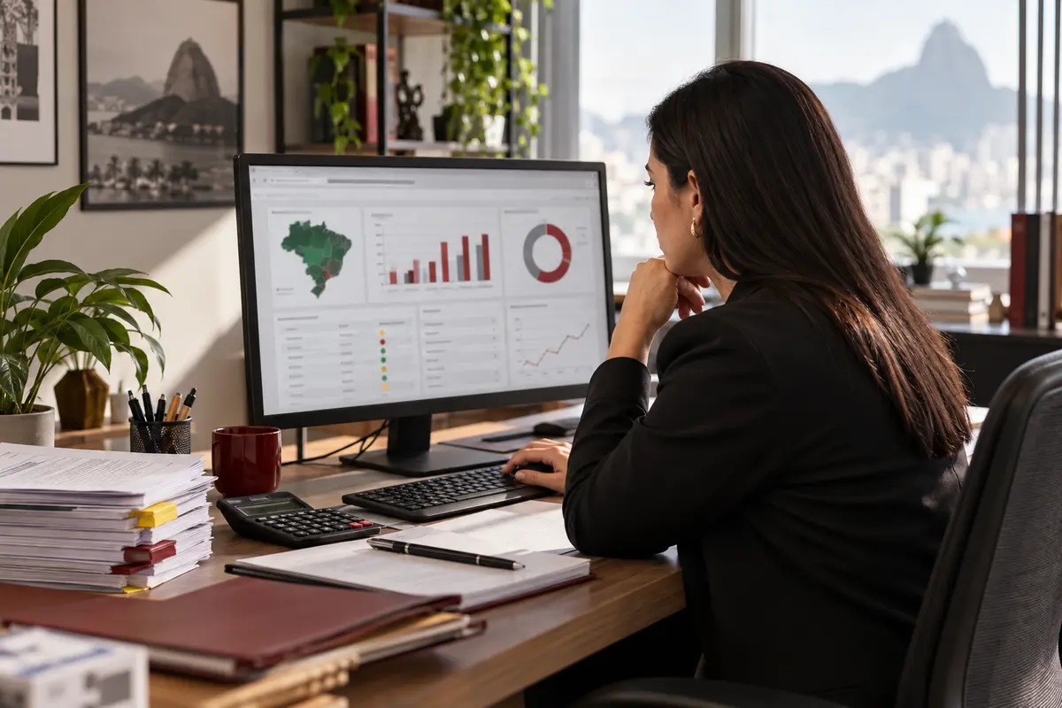 Contadora acompanha painel de solicitações do Simples Nacional e escolhas tributárias